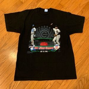 Vintage 1990 MLB All-Star game Bo Jackson and Ryne Sandberg Salem shirt